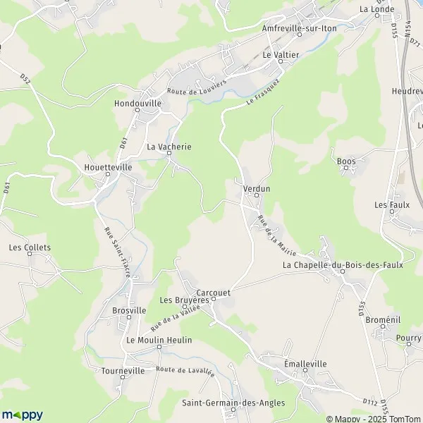 Plan La Vacherie carte de La Vacherie (27400) et infos pratiques